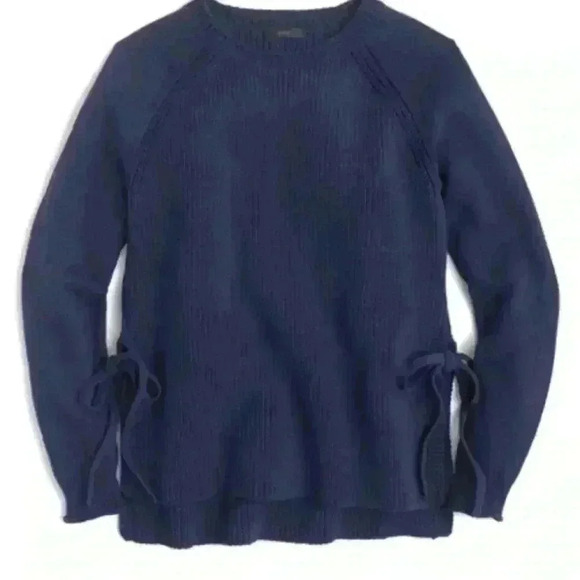 J.Crew Side Tie Crew Sweater - Picture 1 of 3